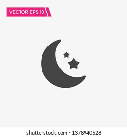 Night Icon Design, Vector EPS10