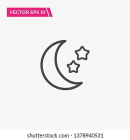 Night Icon Design, Vector EPS10