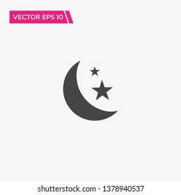 Night Icon Design, Vector EPS10