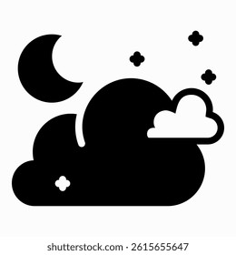 Night Icon Element For Design