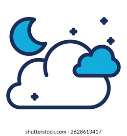 Night Icon Element For Design
