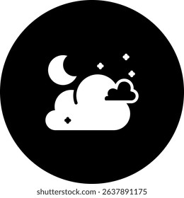 Night Icon Element For Design