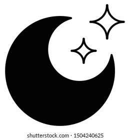 Night icon fill vector illustration