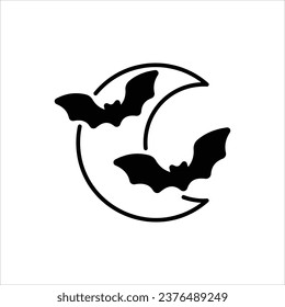 Night icon isolate white background vector stock illustration