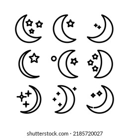 night icon or logo isolated sign symbol vector illustration - Collection of high quality black style vector icons
