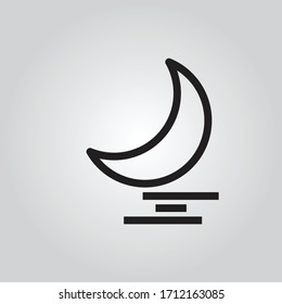 Icono de noche. Vector de diseño de icono de modo nocturno 