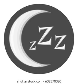 Night icon in monochrome style isolated on white background vector illustration