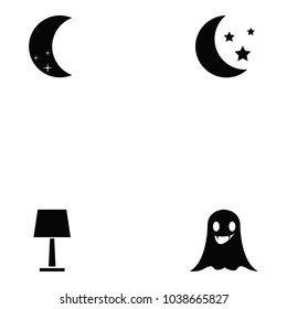night icon set