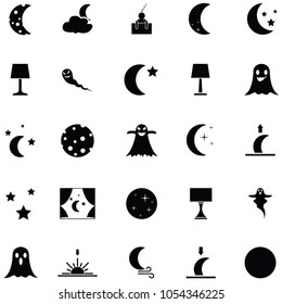 night icon set