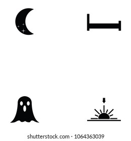 night icon set
