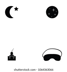 night icon set