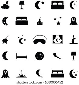 night icon set