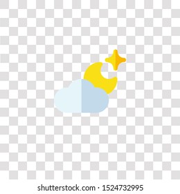 night icon sign and symbol. night color icon for website design and mobile app development. Simple Element from weather collection for mobile concept and web apps icon.