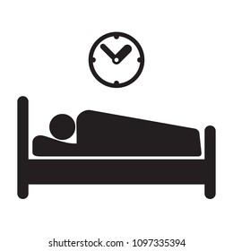 Night icon, sleeping man