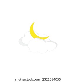 night icon symbol icon editablle stroke, sign, symbol outline line button isolated on white