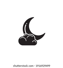 night icon symbol sign vector