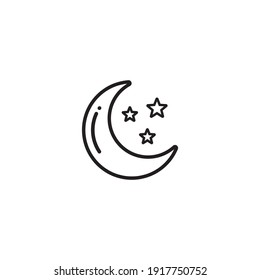 night icon symbol sign vector