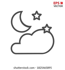 Night icon in trendy flat style isolated on background. Night icon page symbol for your web site design. Night icon logo, app, UI.