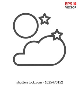 Night icon in trendy flat style isolated on white background. Night symbol for your web site design, logo, app, UI. Weather Forecast Icon concept. Eps 10 vector illustration.