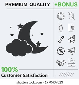 Night icon in trendy icon graphic elements for your work