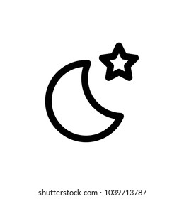 night icon vector