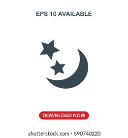Night icon vector