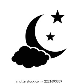 night icon vector design template in white background