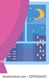 night icon vector illustration design flat