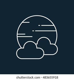 Night icon Vector Illustration Image Web Material icon  Flat 