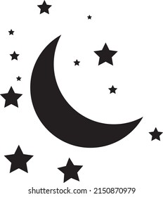 Icono nocturno ilustración vectorial en fondo blanco..eps
