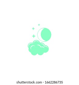 night icon vector sign isolated for graphic and web design. night symbol template color editable on white background.