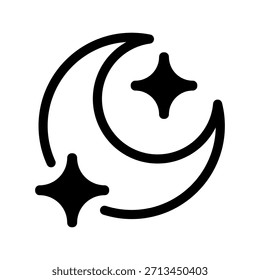 Ilustración de diseño de símbolo de Vector de icono nocturno