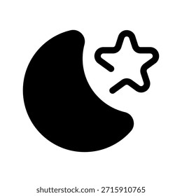 Ilustração de design de símbolo de vetor de ícone noturno