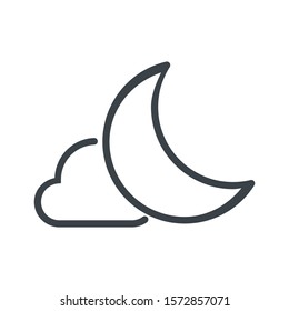 night icon weather icon vector illustration logo template for many purpose. Isolated on white background.