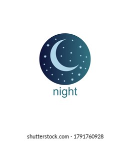 night icon,usable for web vector symbol