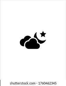 icono de noche,mejor icono plano del vector.