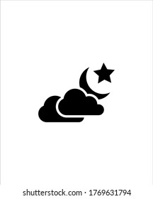 icono de noche,mejor icono plano del vector.