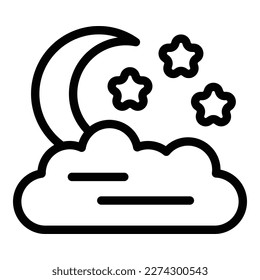 Night insomnia icon outline vector. Sleep disorder. Adult dream