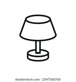 Night lamp bedroom icon vector basic design simple and modern concept graphic