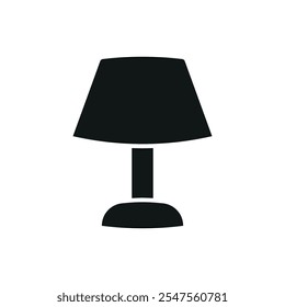 Night lamp bedroom icon vector basic design simple and modern concept graphic