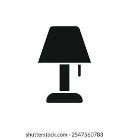 Night lamp bedroom icon vector basic design simple and modern concept graphic