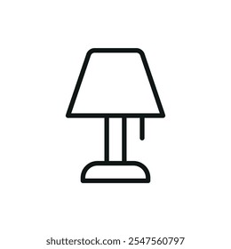 Night lamp bedroom icon vector basic design simple and modern concept graphic