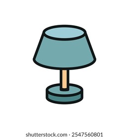 Night lamp bedroom icon vector basic design simple and modern concept graphic