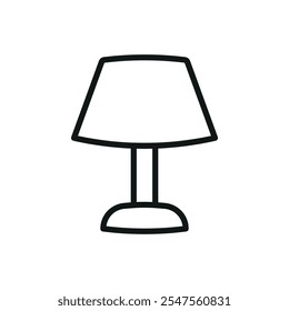 Night lamp bedroom icon vector basic design simple and modern concept graphic