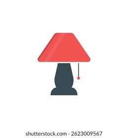 Night lamp with a black base.