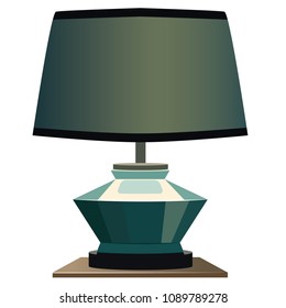 Night Lamp . Blue background. Format eps10.