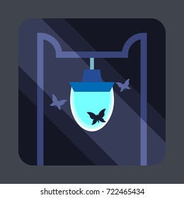 Night lamp concept background. Cartoon illustration of night lamp vector concept background for web design