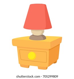 Night lamp icon. Cartoon illustration of night lamp nightstand vector icon for web