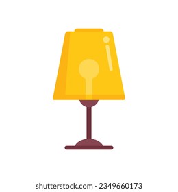 Night lamp icon flat vector. House chair. Cute work isolated