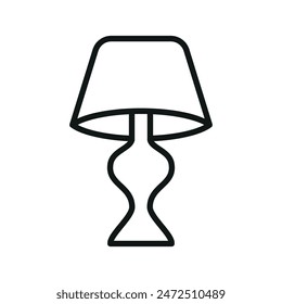 Icono de lámpara de noche Plantillas de diseño de Vector simple y moderno